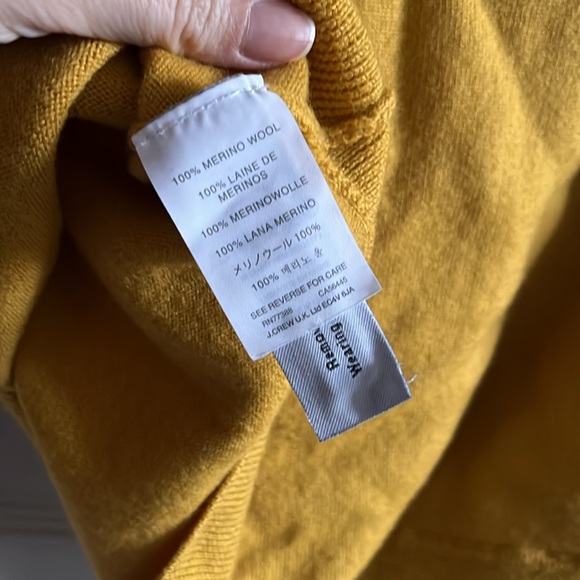 J.crew Merino Wool Mustard Ribbed Hem - Picture 8 of 10